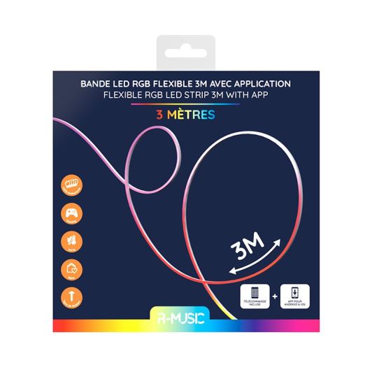 Bandă LED R-MUSIC Neon RGB 3m Conectare