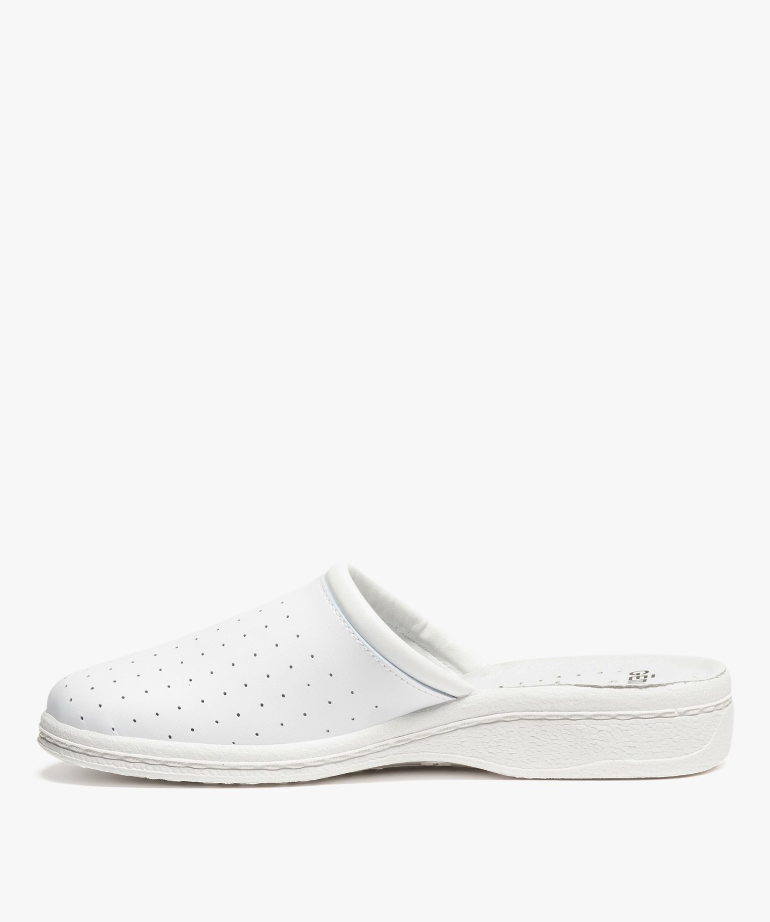 Sabots homme confort dessus uni perforé blanc | GEMO