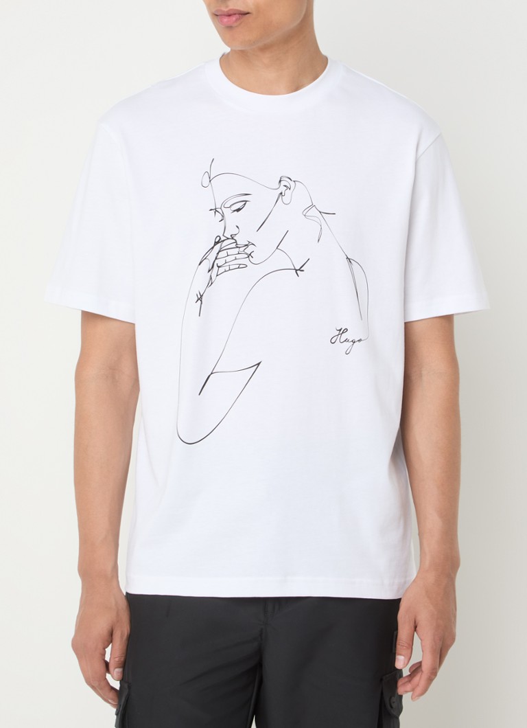Koszulka HUGO BOSS Daximiko z nadrukowanym logo