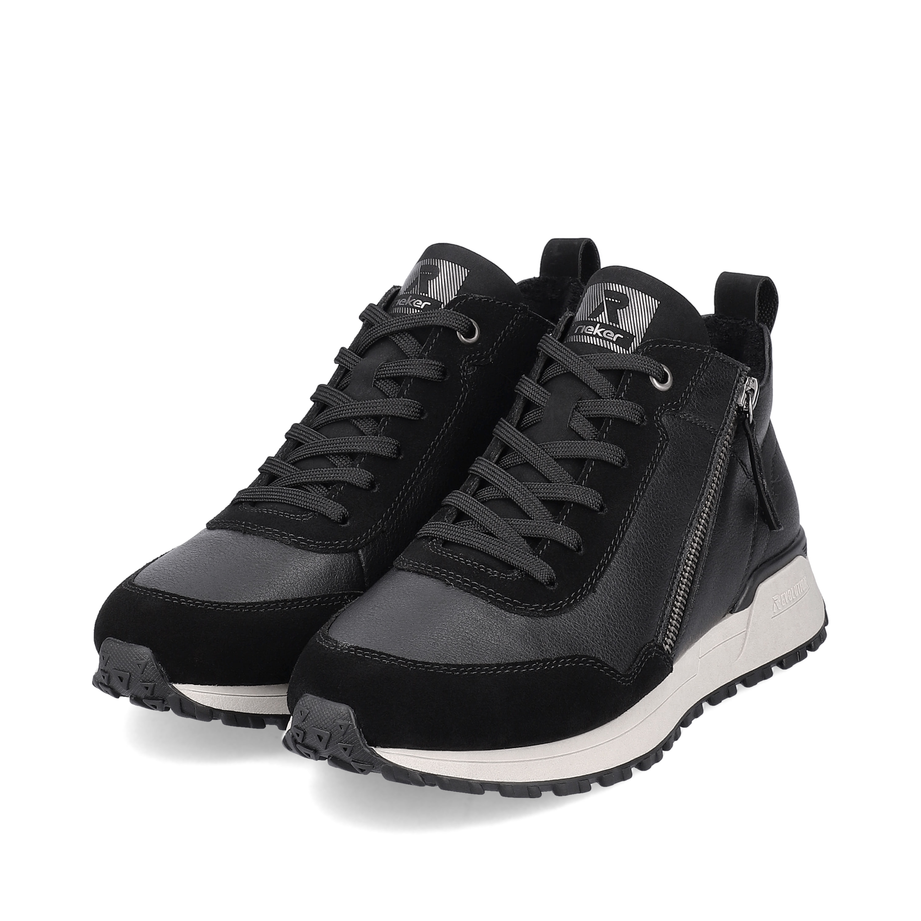 Rieker Damen Sneaker High steel black
