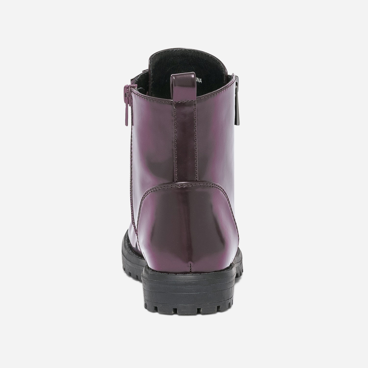 Bottine bordeaux à zip