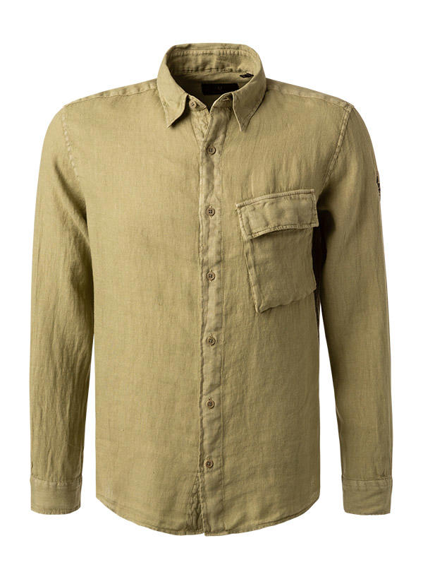 BELSTAFF, Hemd, Reines Leinen, grün