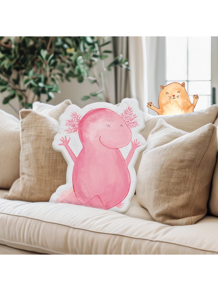 Mr. & Mrs. Panda Kissen Kuscheltier Axolotl Hurra ohne Spruch in Weiß günstig kaufen