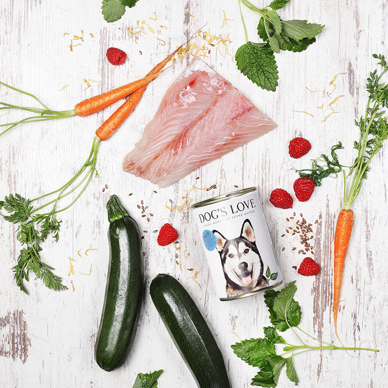 DOG'S LOVE Hundenassfutter DOG'S LOVE Adult Classic 6x800g Fisch mit Amaranth & Karotte