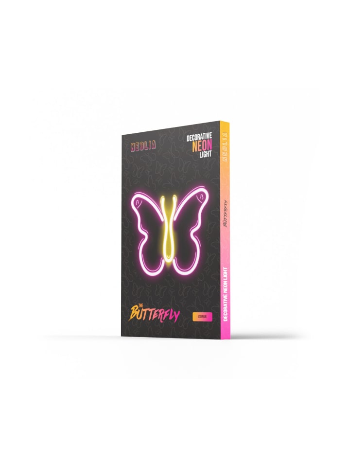 Forever Lights Neon LED Zeichen Licht USB LED Licht Home Leuchtschild Nachtlicht Schmetterling-Pink in Pink günstig kaufen onesize