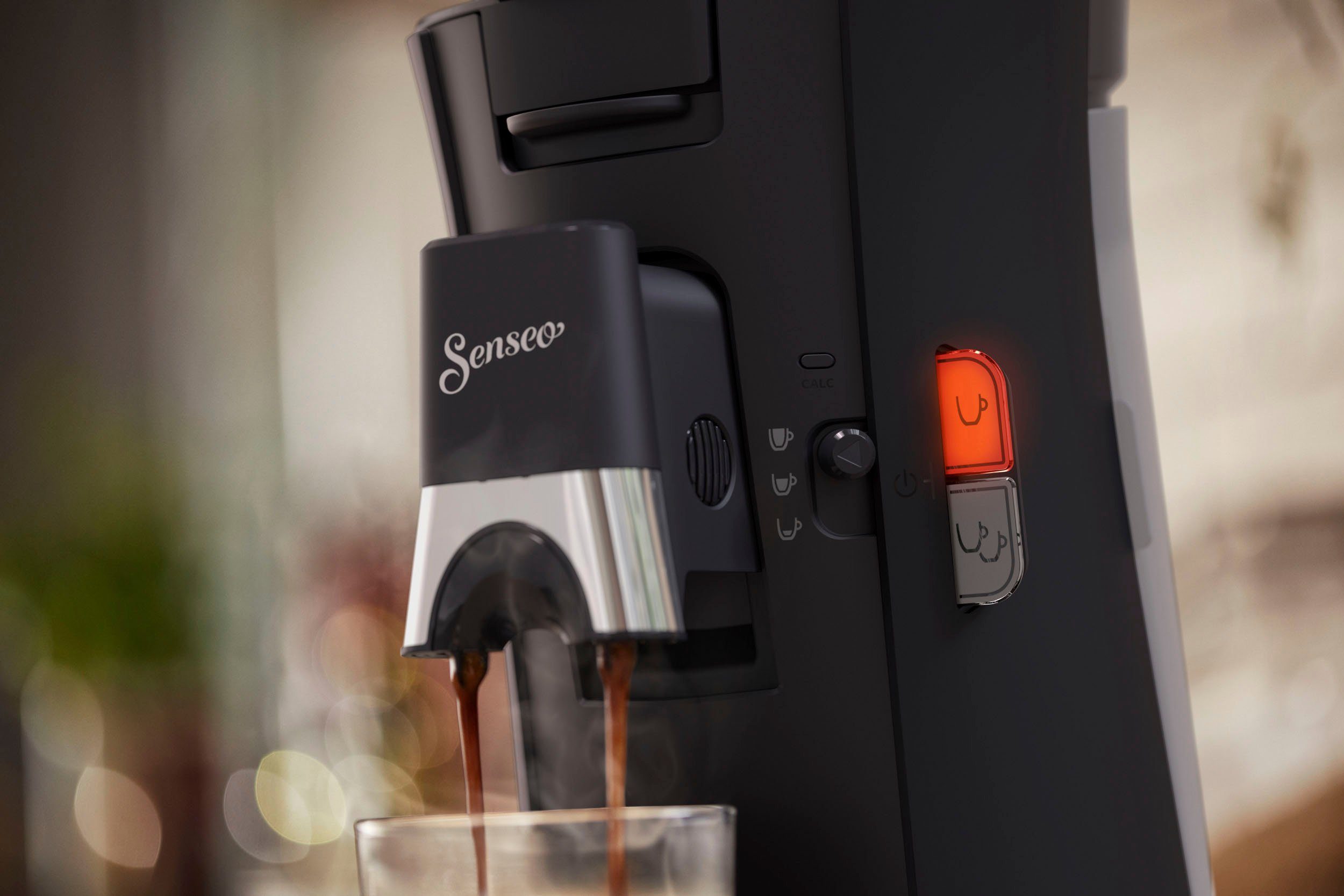 Philips Senseo Kaffeepadmaschine Select CSA230/69, aus 21% recyceltem Plastik, +3 Kaffeespezialitäten, und Crema Plus, 100 Senseo Pads kaufen und bis max.33 € zurückerhalten