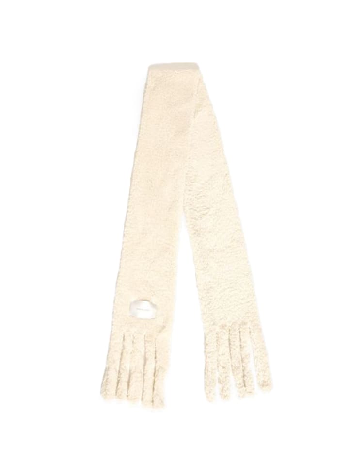 SASSYCLASSY Flauschiger Teddy Schal in Weiß günstig kaufen onesize