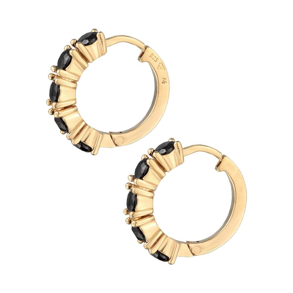 Elli Elli Boucles d'Oreilles Femmes créoles avec cristaux bleu en argent sterling 925 Boucles d'oreilles