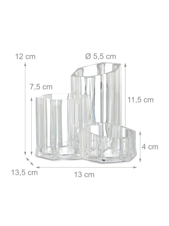 relaxdays Pinselhalter in Transparent günstig kaufen onesize