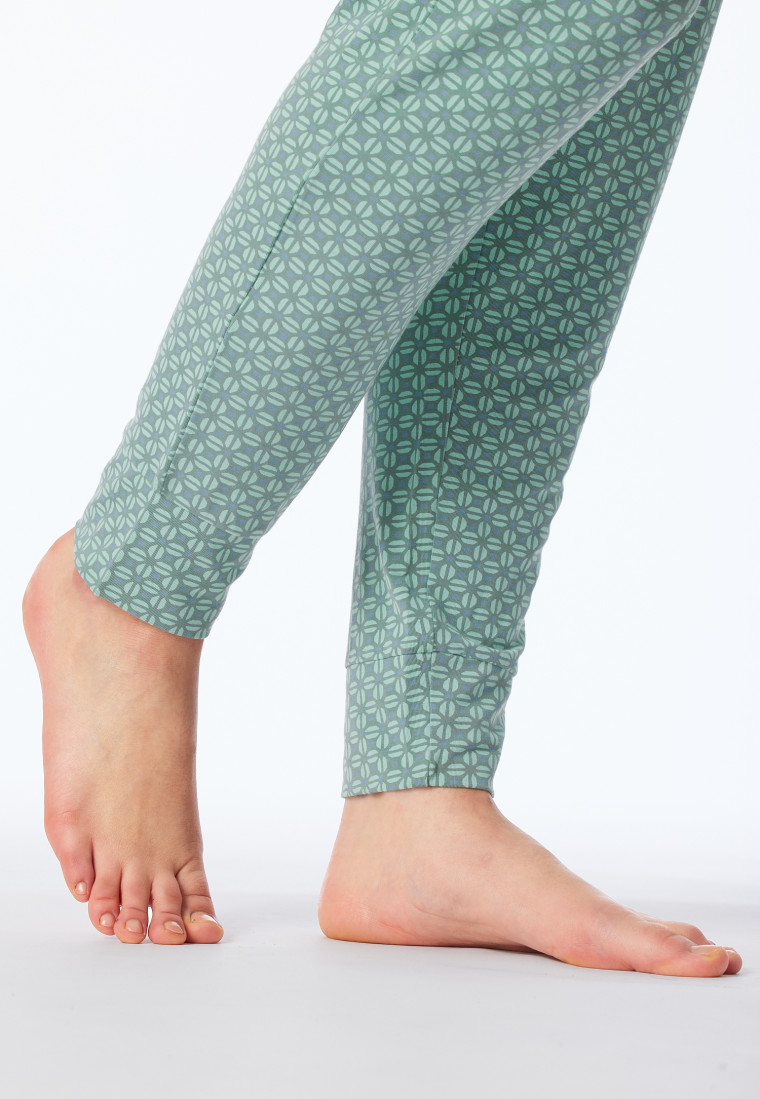 Hose lang Bündchen multicolor floral gemustert - Mix+Relax
