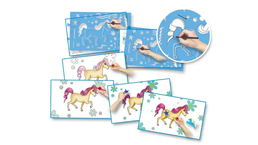 folia Schablonenbuch klein - PONYHOF