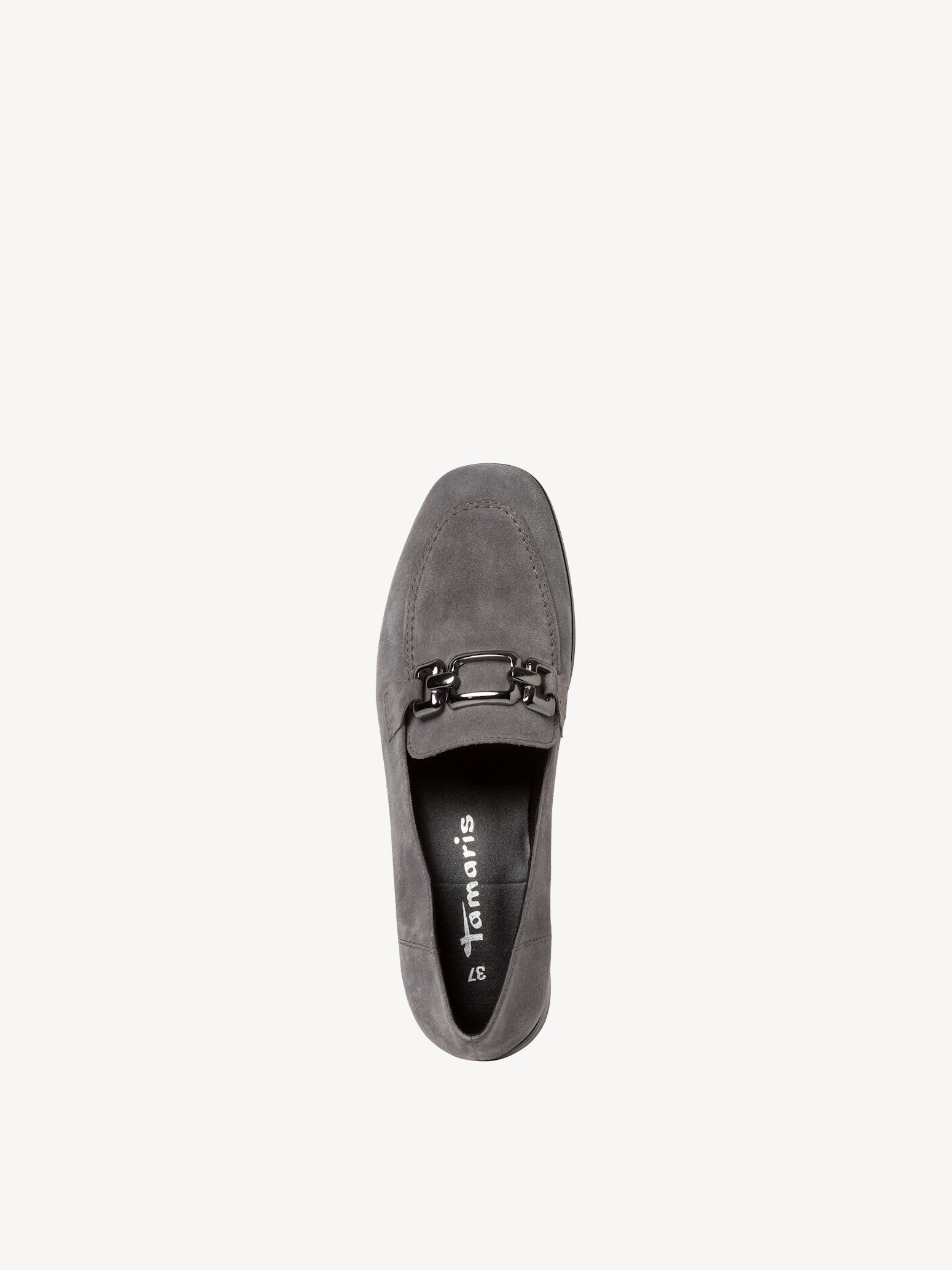 Slipper en cuir - gris