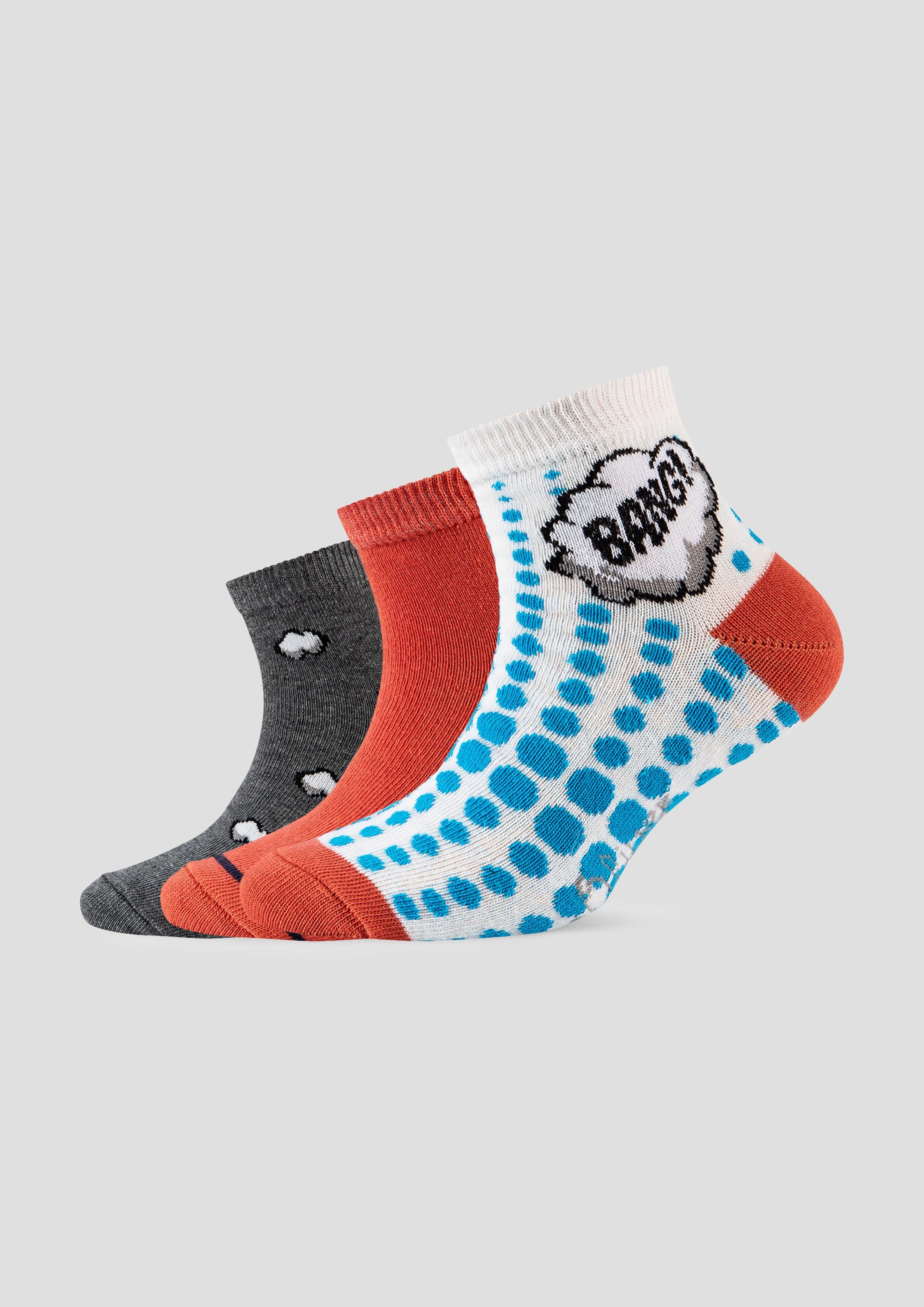 Kurze Socken im 3er-Pack mit verschiedenen Motiven  6007819-2000