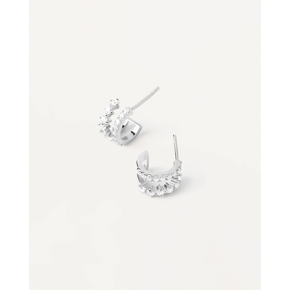 P D Paola Créoles 925 Argent Boucles d'oreilles