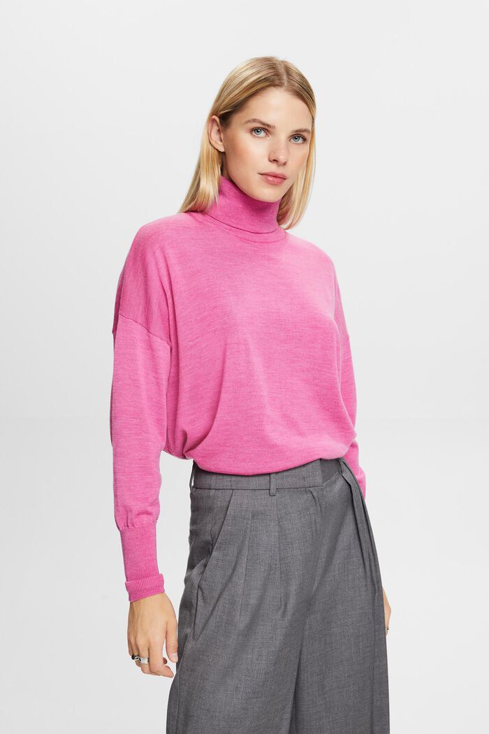 Oversize Rollkragenpullover aus Wolle