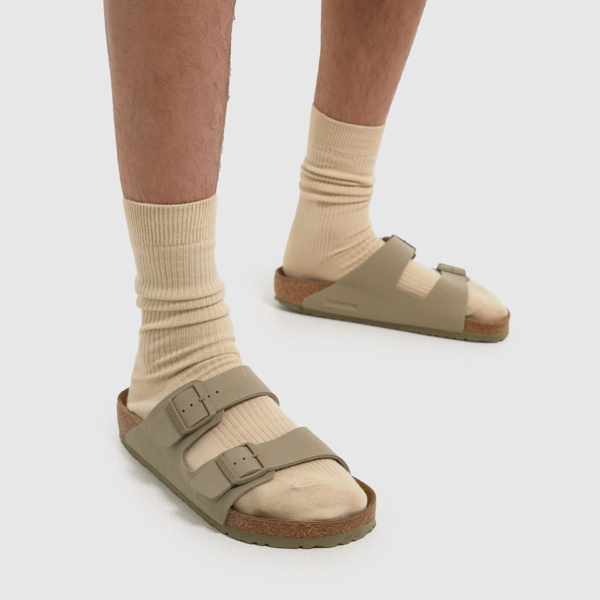BIRKENSTOCK Arizona szandálok fakó khaki színben