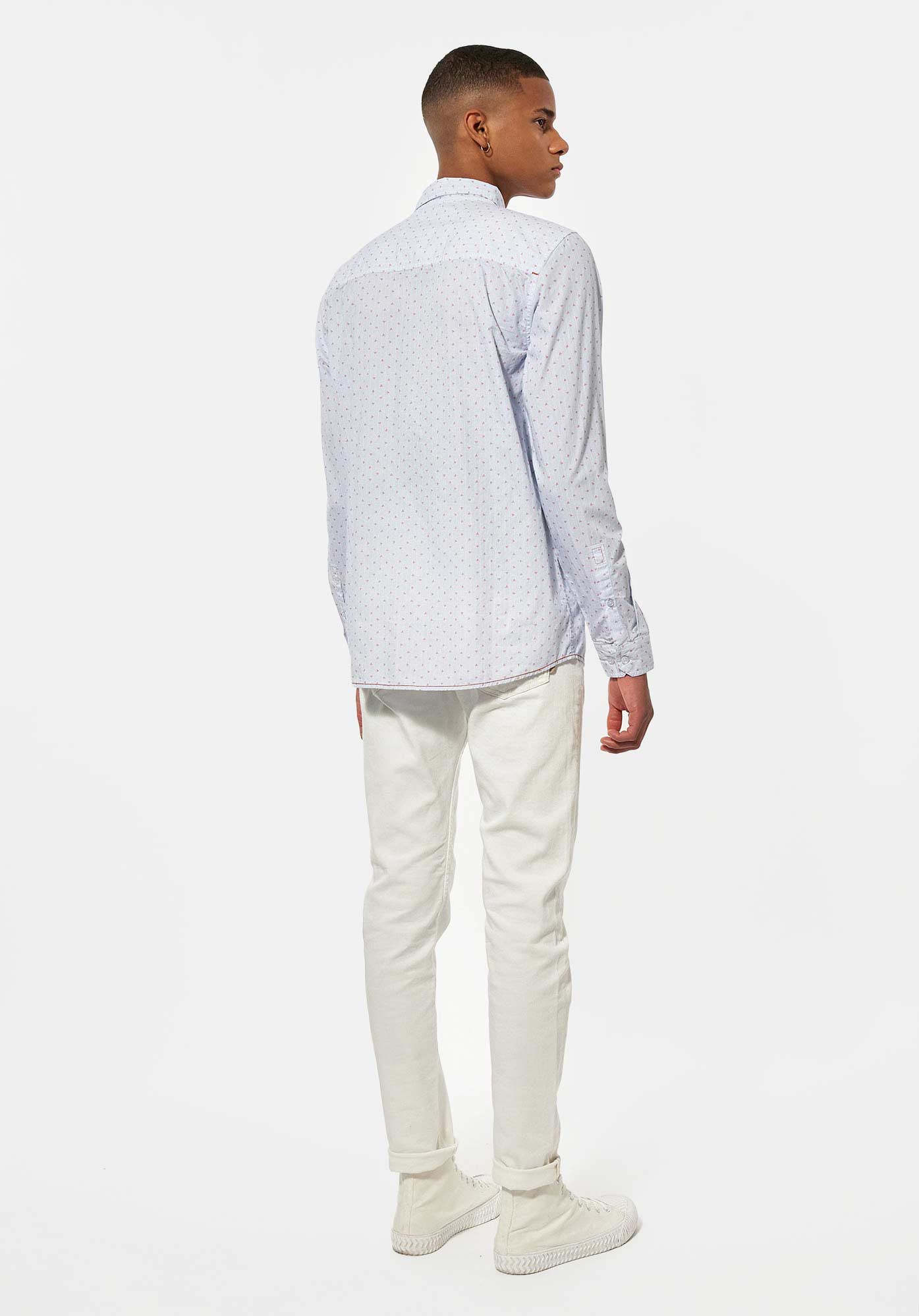 NEAUX  Chemise bleue Homme en 100% coton bio
