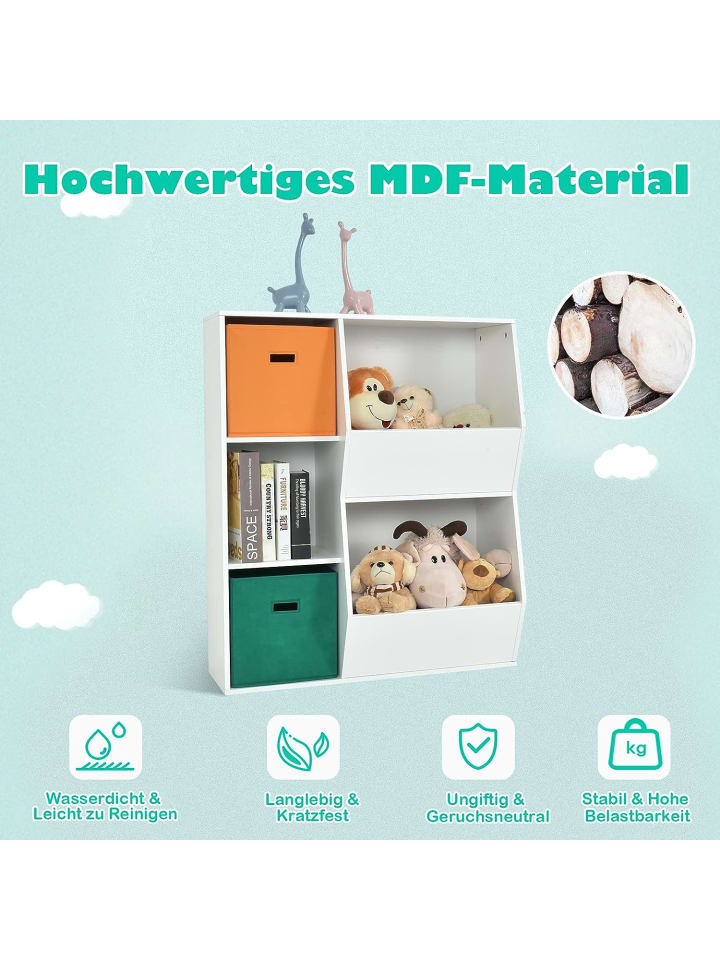 COSTWAY Aufbewahrungsregal in Weiß günstig kaufen 76 cm