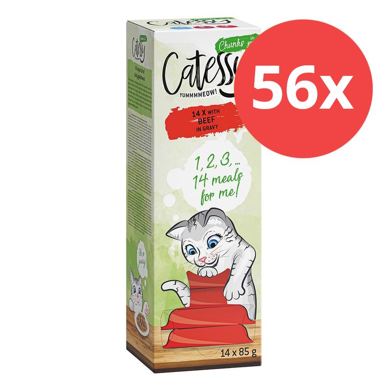 Sparpaket Catessy Häppchen in Sauce  Schälchen 56 x 85 g | bitiba
