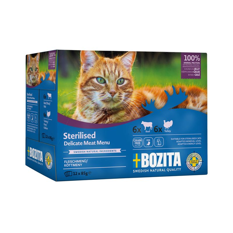 Bozita Indoor & Sterilised im Mixpaket 12 x 85 g