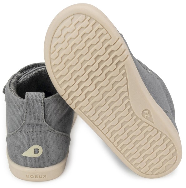 bobux i-walk ~ Grass Court High Canvas ~ Circular Gray