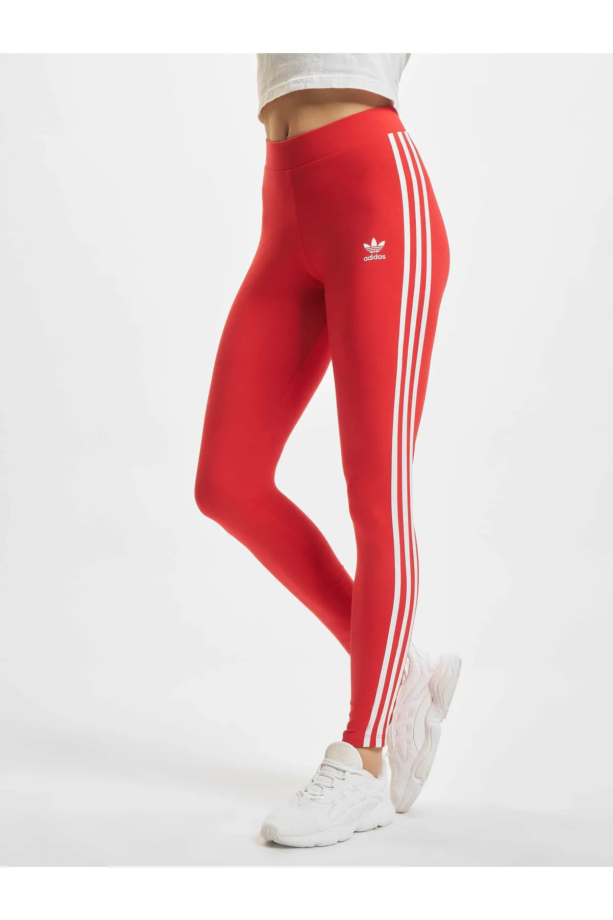 adidas  Leggings - Rot - Mittlerer Bund