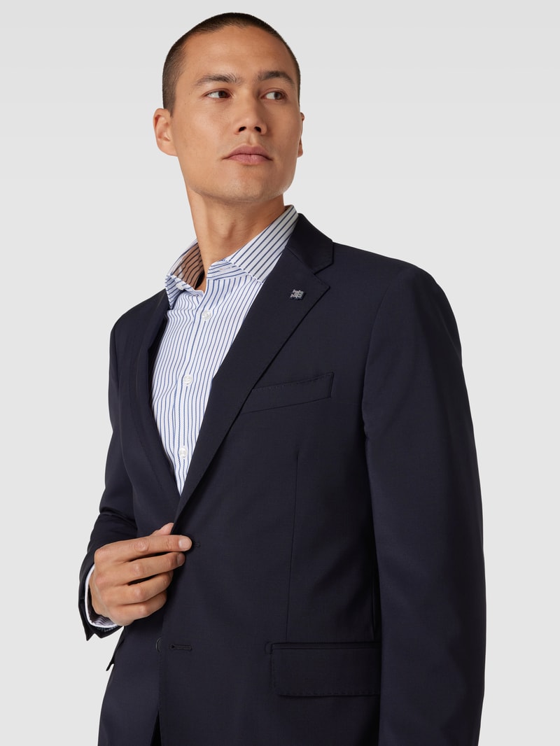 Slim Fit Anzug mit Pattentaschen in marineblau