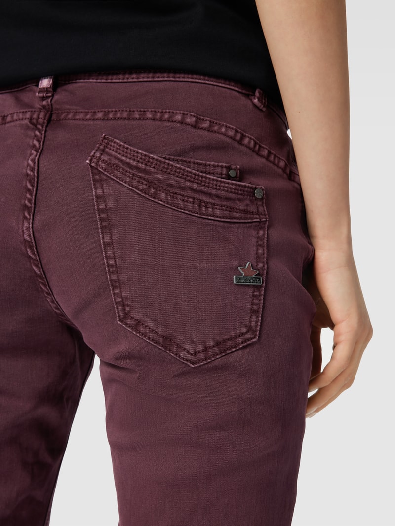 Hose im 5-Pocket-Design Modell 'MALIBU' in aubergine