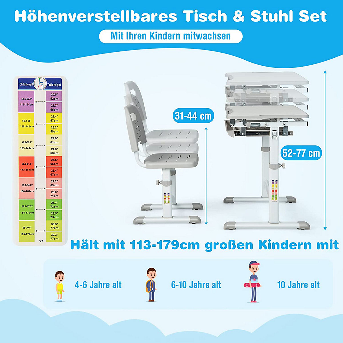Kinderschreibtisch höhenverstellbar neigbar