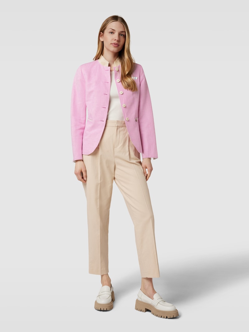 Blazer mit Stehkragen in rosé
