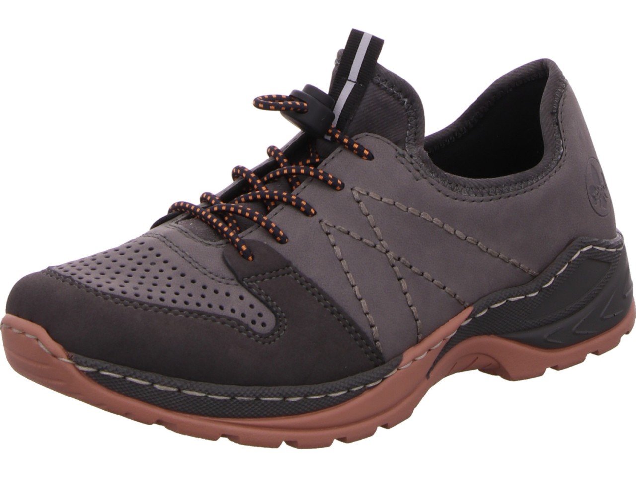 RIEKER Freizeit Schnürer grau FSK Damen Halbschuhe