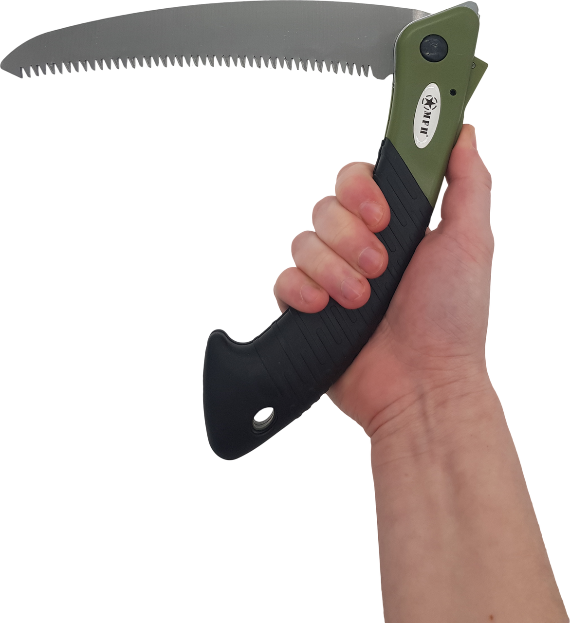 Berger & Schröter Klappsäge Oliv Schwarz Astsäge Gartensäge Campingsäge 17cm Sägeblatt
