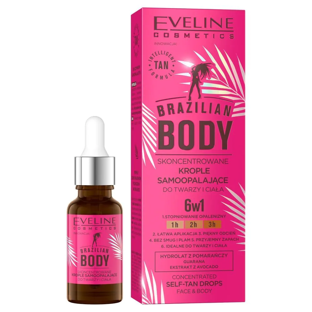 Eveline Cosmetics brasilianske selvbrunerdråber til kroppen 6-i-1
