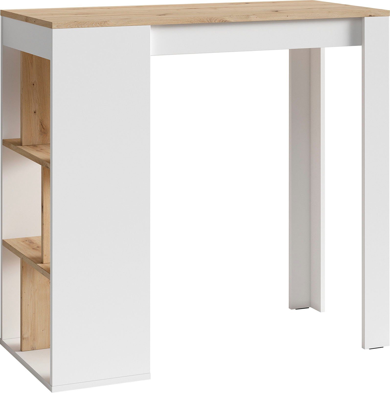 byLIVING Bartisch Moby, Breite 110 cm, Regalfächer, in verschiedenen Ausführungen erhältlich
