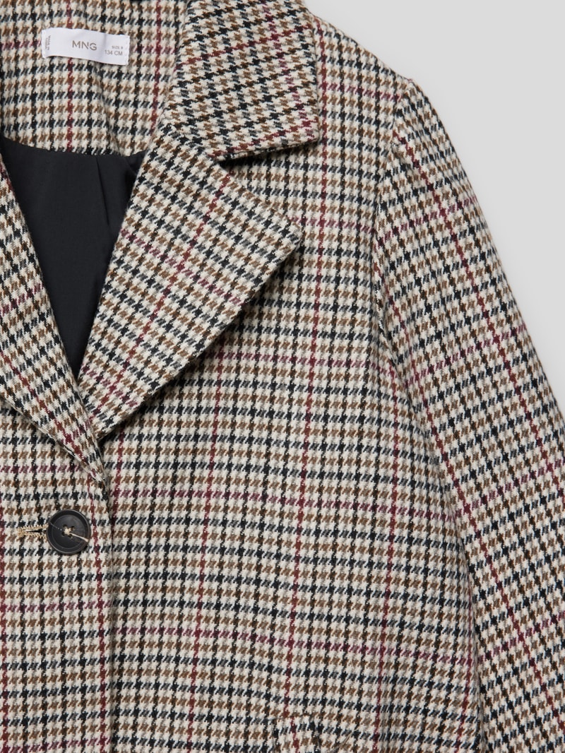 Jacke mit Hahnentrittmuster in sand
