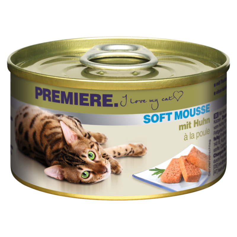 PREMIERE Nassfutter PREMIERE Soft Mousse Huhn 72x85 g
