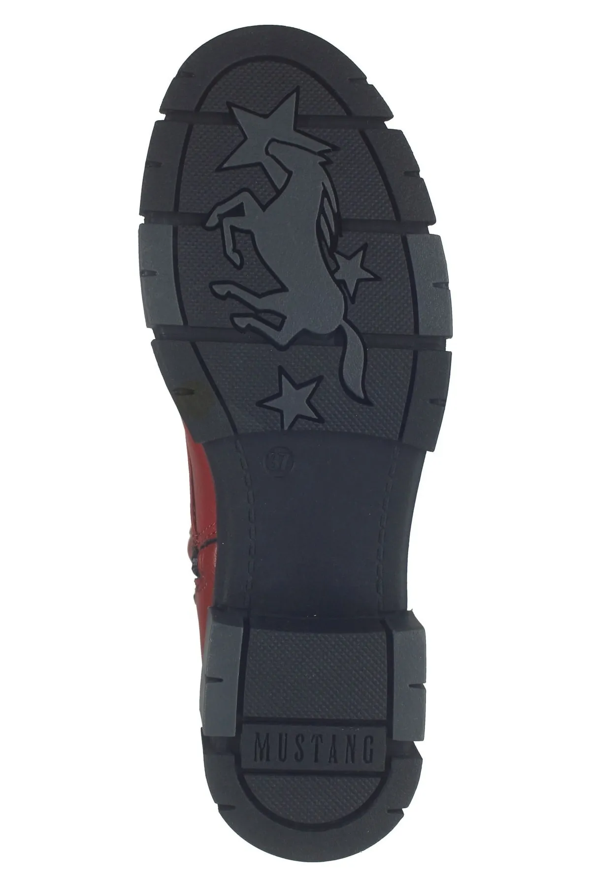 Mustang  Stiefelette - Rot - Blockabsatz