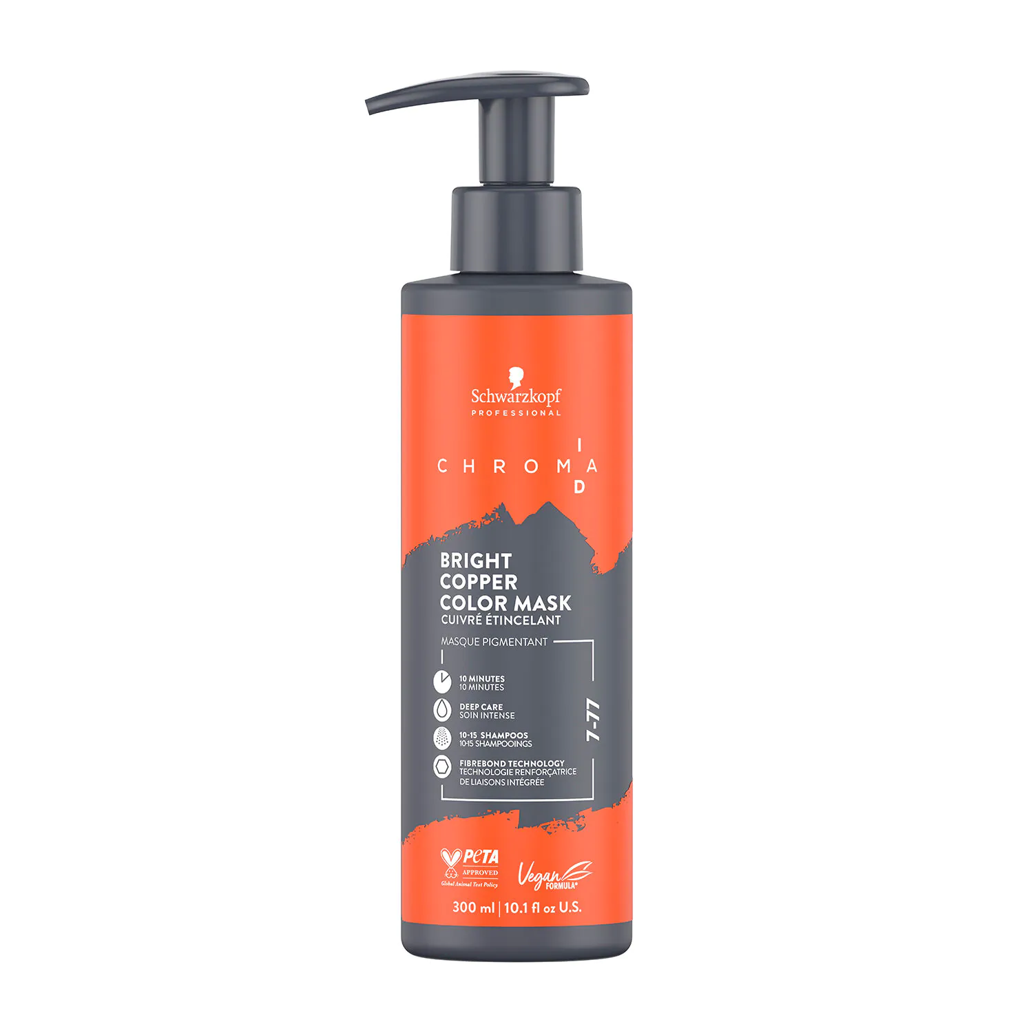 Schwarzkopf Professional Chroma ID Color Mask til rødt og kobberfarvet hår, 7-77 Bright Copper