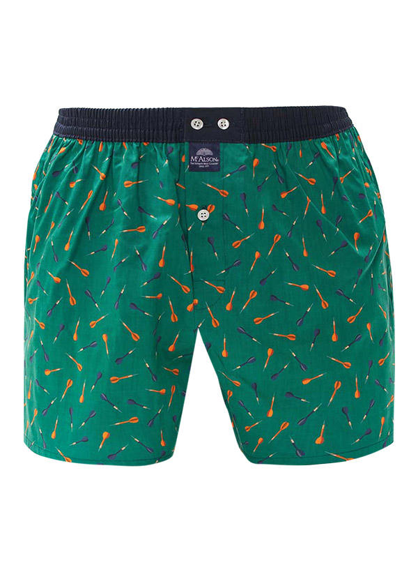 MC ALSON, Boxershorts, Baumwolle, grün gemustert