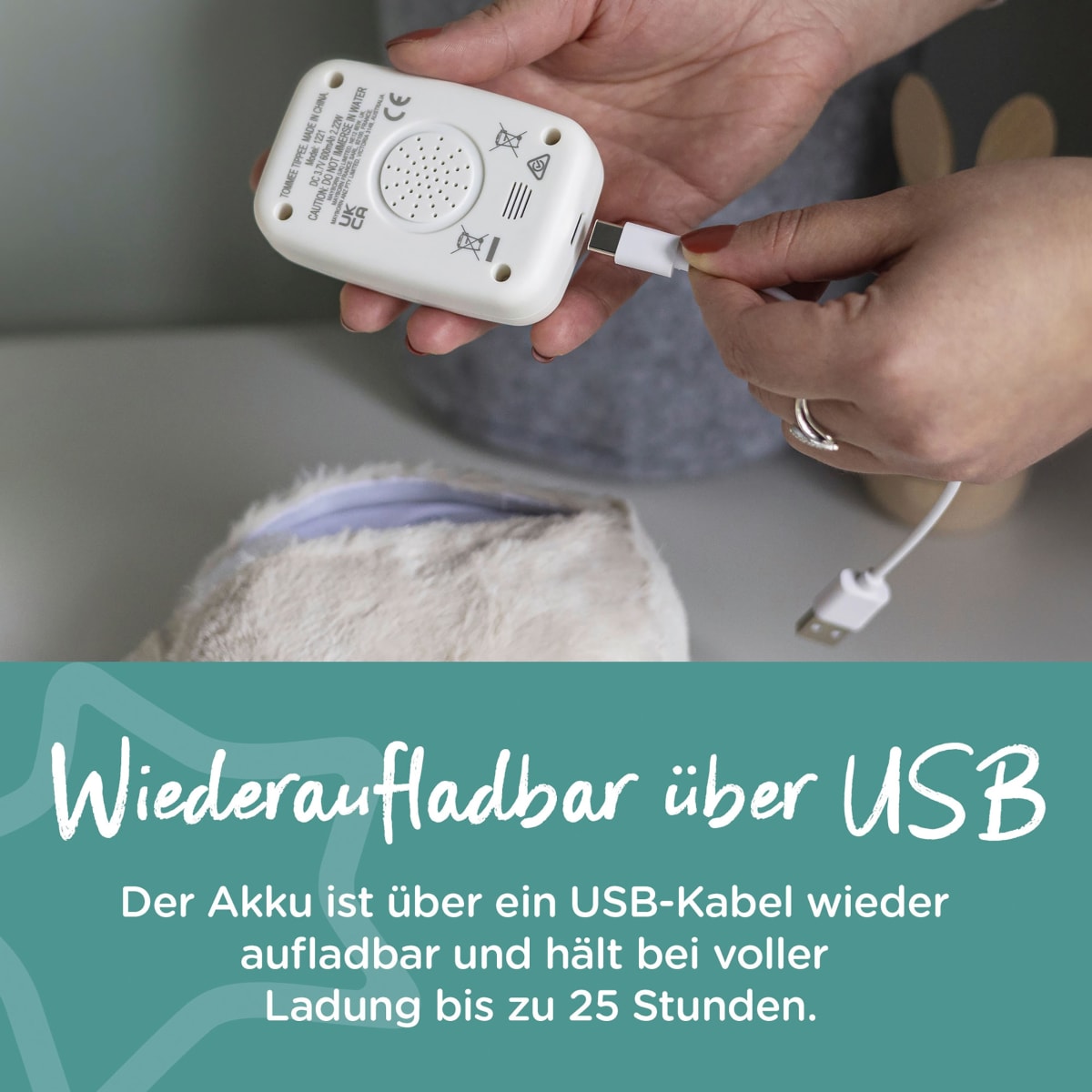Einschlafhilfe wiederaufladbar für unterwegs, Ollie die Eule, 1 St