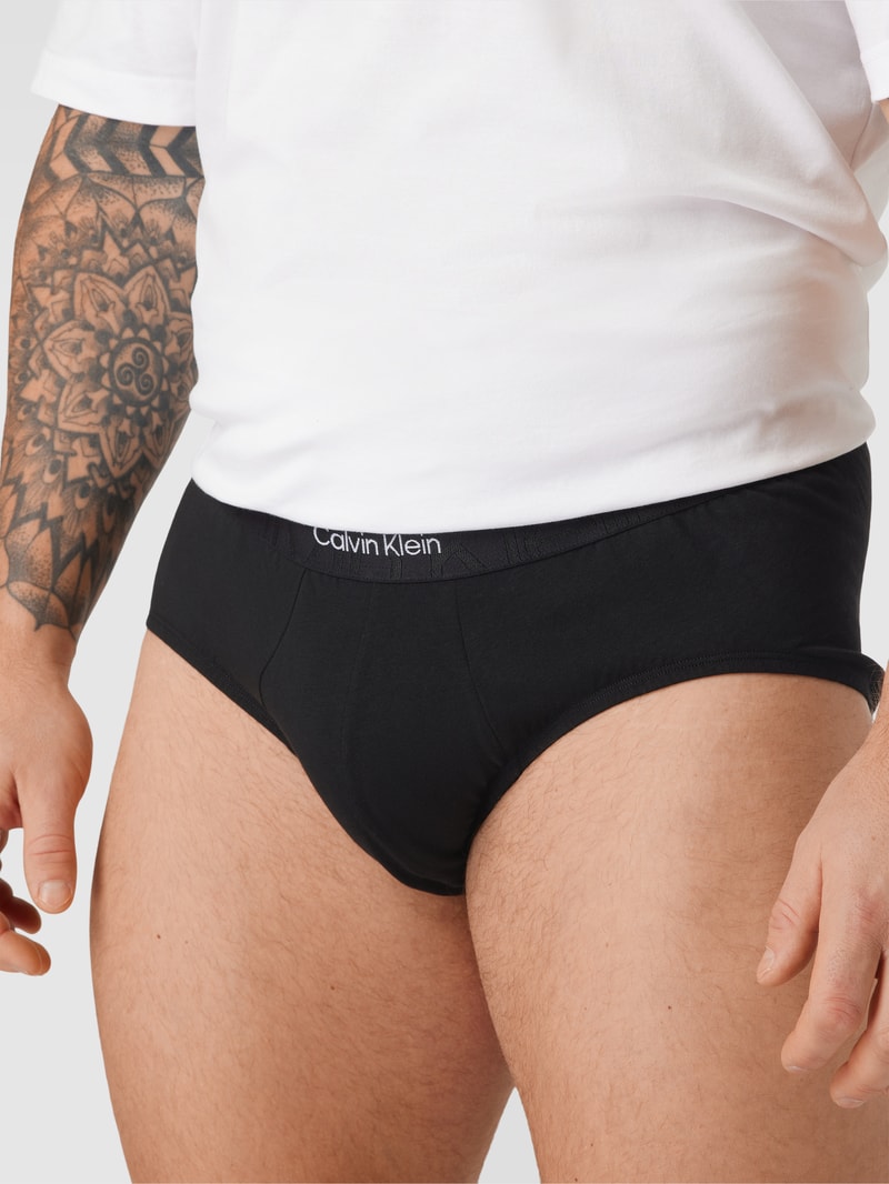 PLUS SIZE Slip mit mittelhohem Bund Modell 'HIP BRIEF' in schwarz