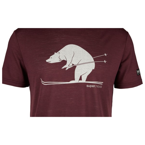 super.natural - Skiing Bear Tee - Merinoshirt