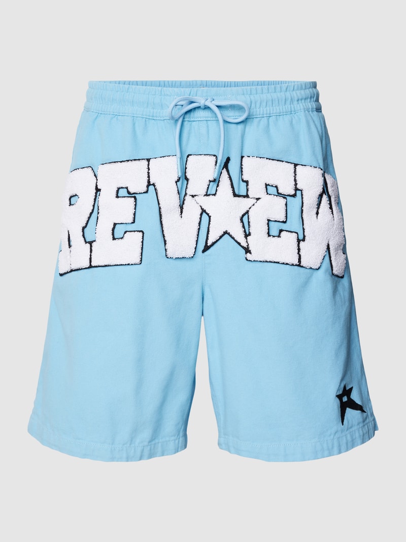Shorts mit elastischem Bund in hellblau