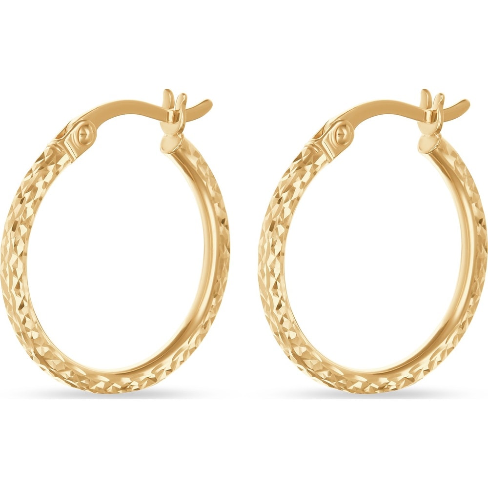 FAVS Créoles 375 Or jaune Boucles d'oreilles