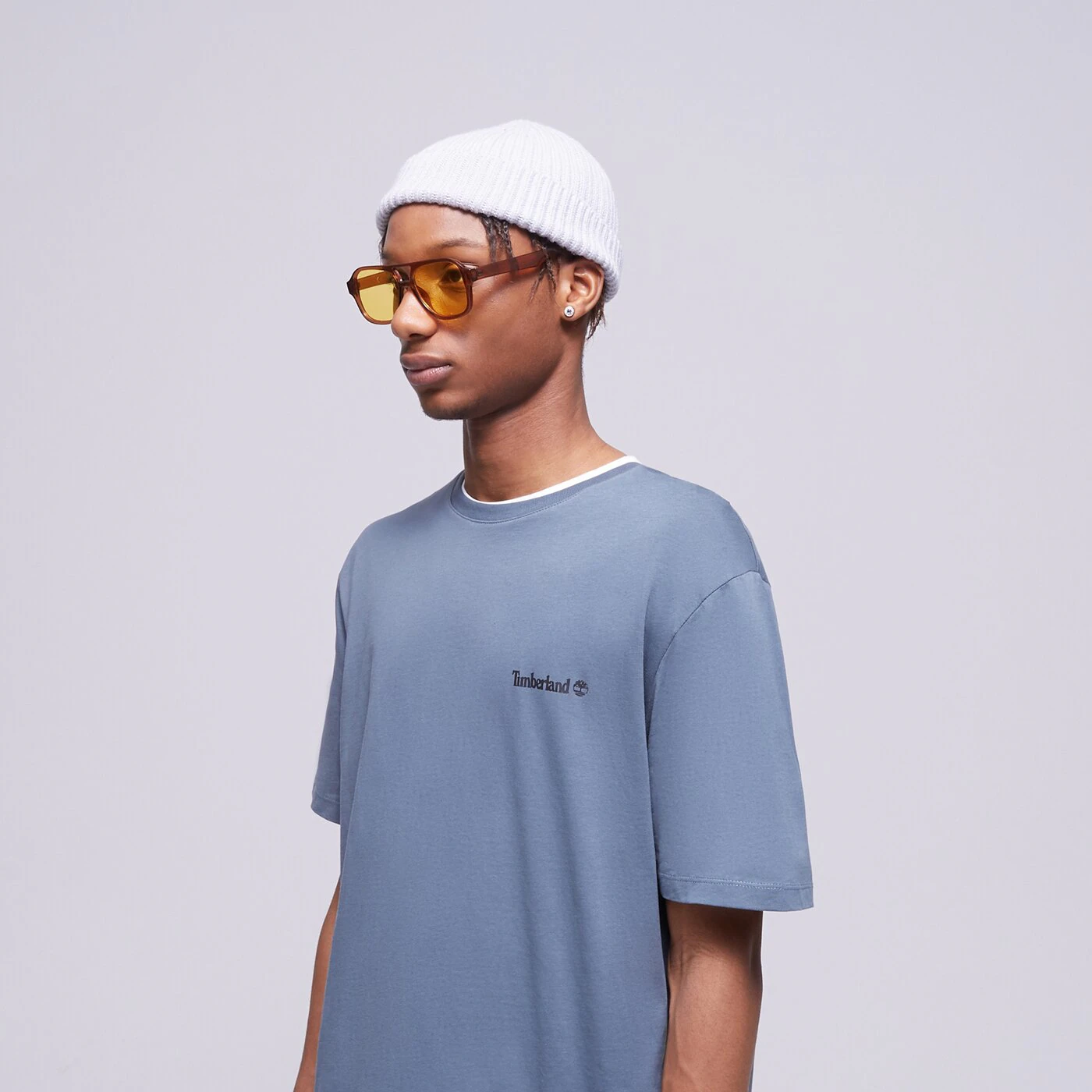 TIMBERLAND T-SHIRT SMALL LOGO PRINT Blau