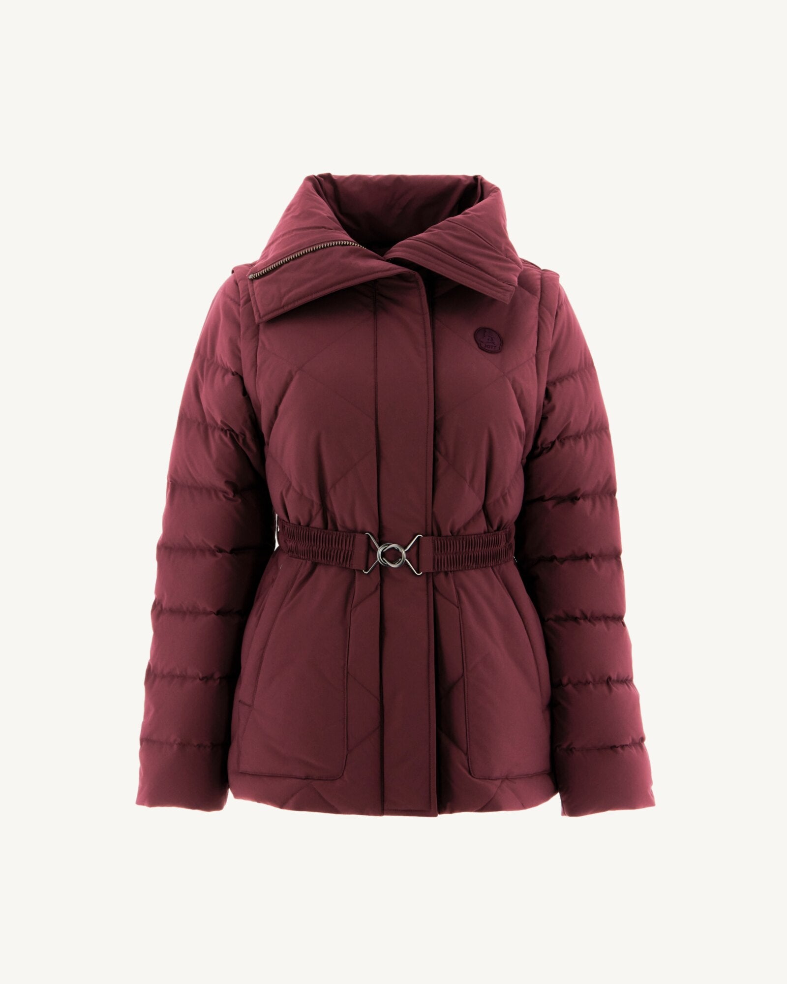 Doudoune manches amovibles Aubergine Anita