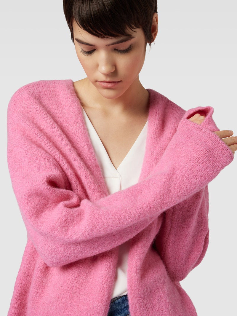 Cardigan mit überschnittenen Schultern in pink