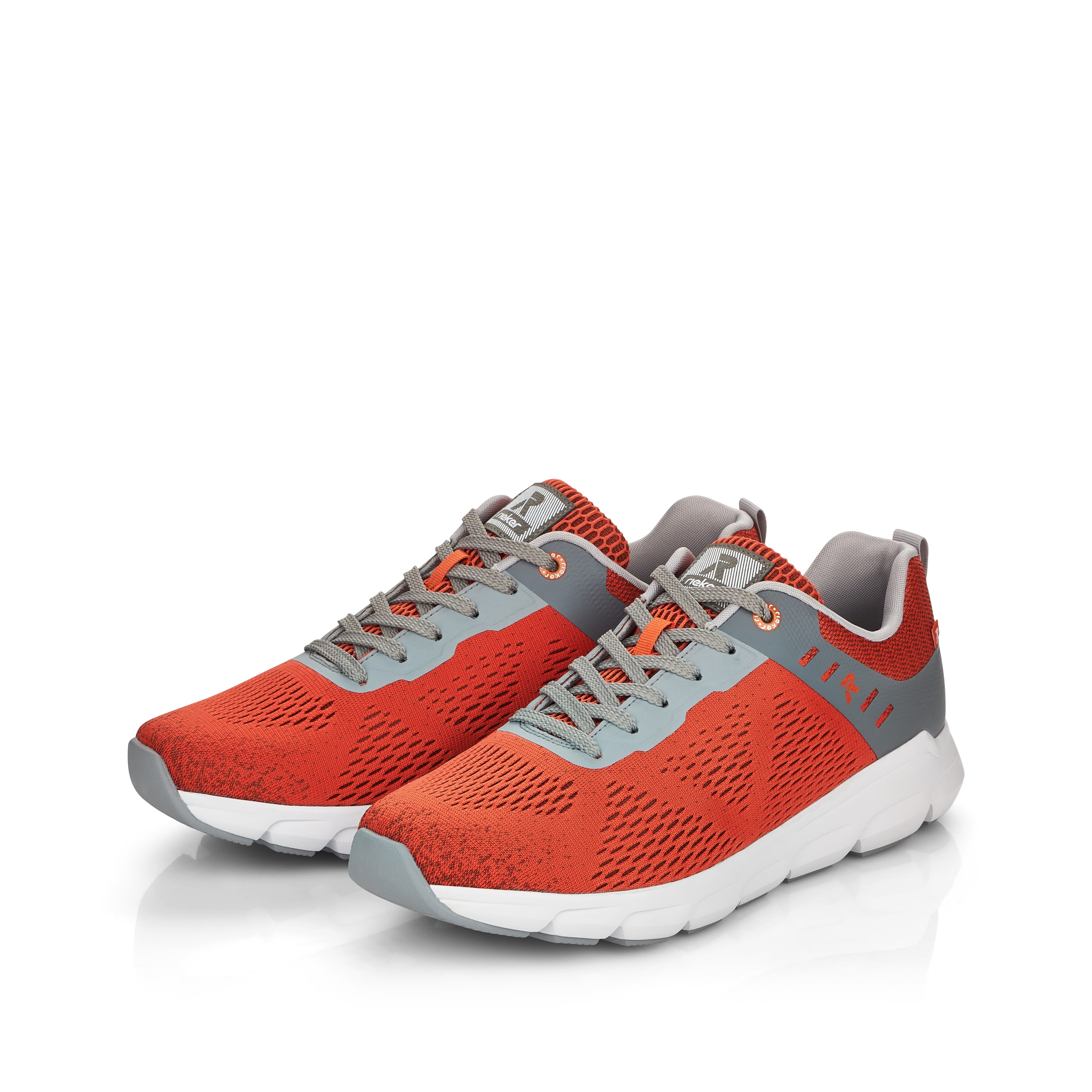 Rieker Herren Sneaker Low rust-orange grey