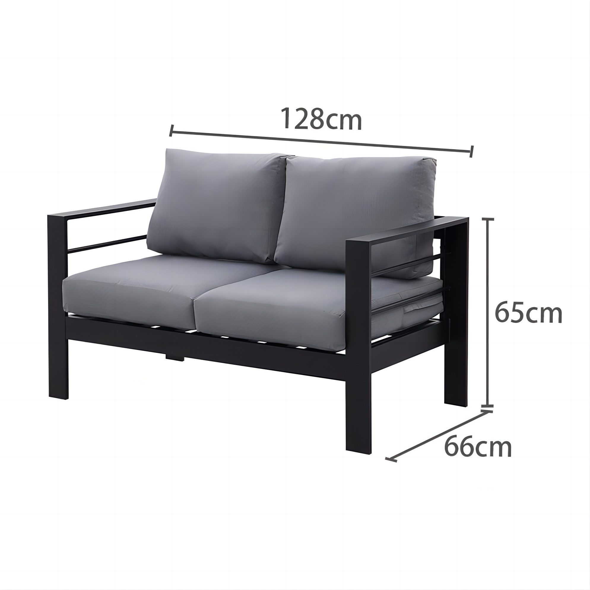 MeXo von GLP HOME Balkonset Minimal-Art, Modisches Alu-Möbel Set, Sofa separat erhältlich können, (Gartengarnitur mit Kaffeetisch, 12-tlg)