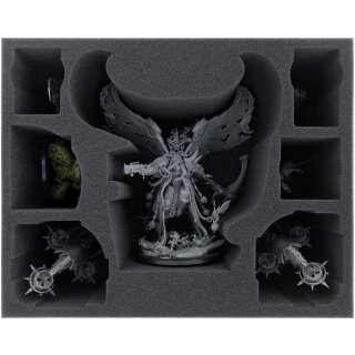 Feldherr Schaumstoffeinlage für Mortarion + Foetid Bloat-drone + 4 Nurgle Miniaturen